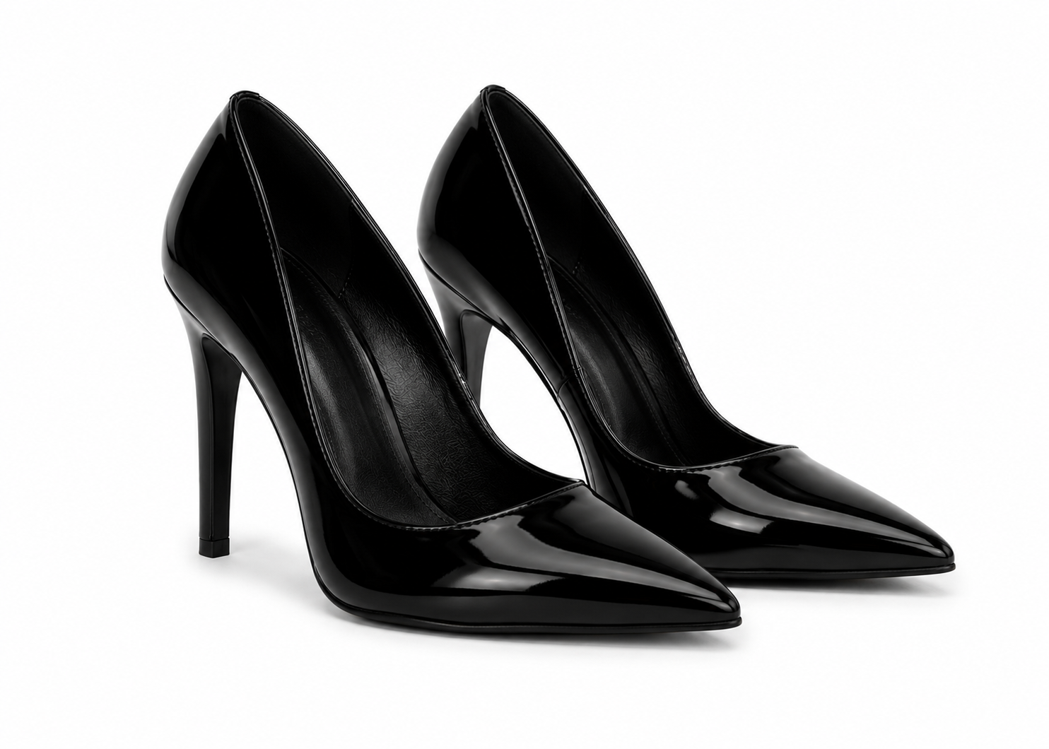 Pley Siyah Rugan Stiletto Ayakkabı
