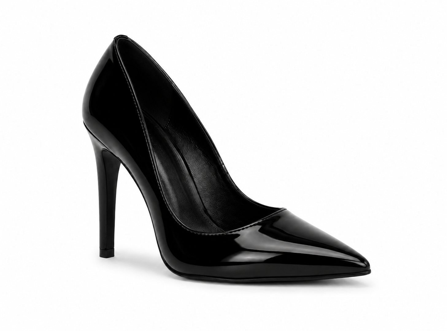 Pley Siyah Rugan Stiletto Ayakkabı