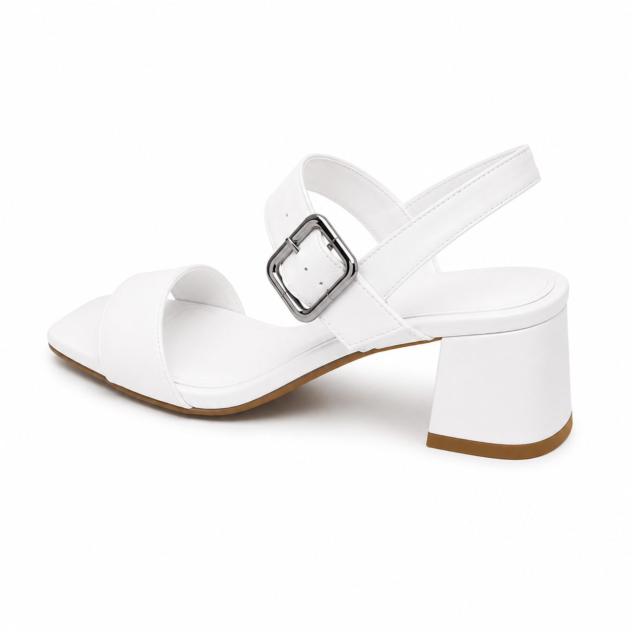 Year Beyaz Cilt Topuklu Ayakkabı
