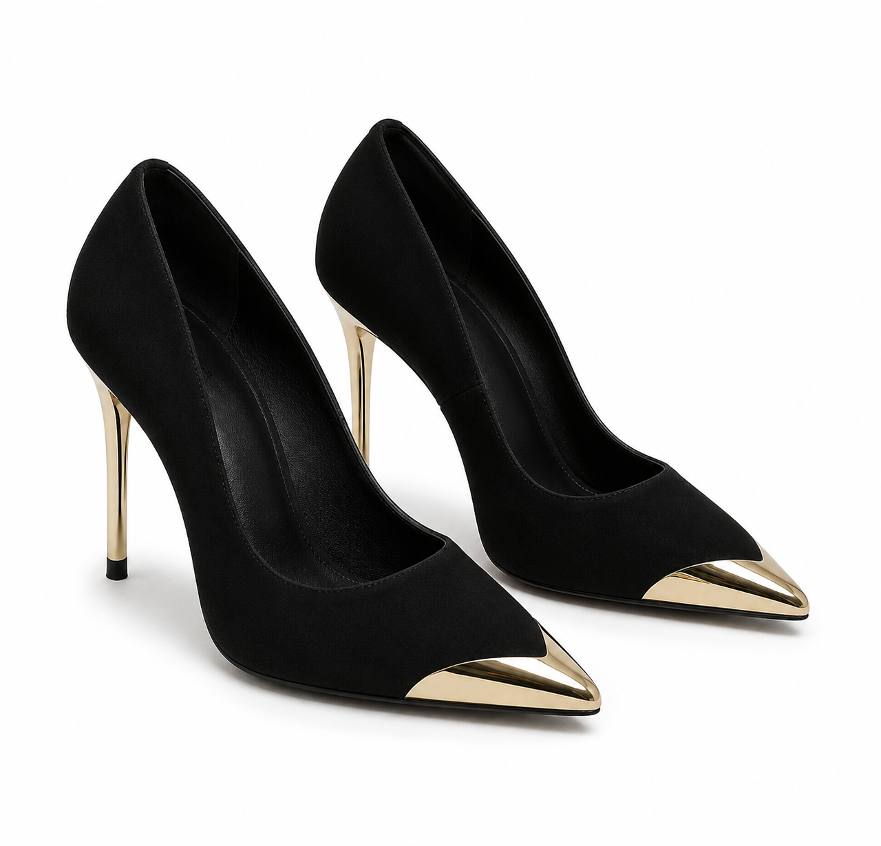 Alis Siyah Saten Stiletto Ayakkabı