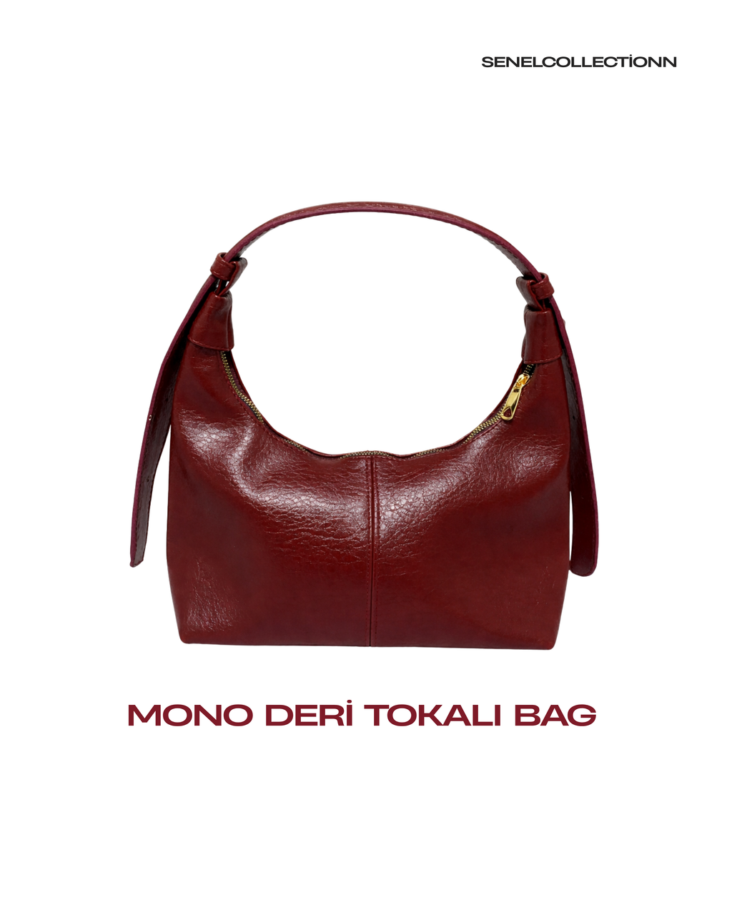 Mono Deri Tokalı Bag — Ay Siluetiyle Zamanşsız Şıklık