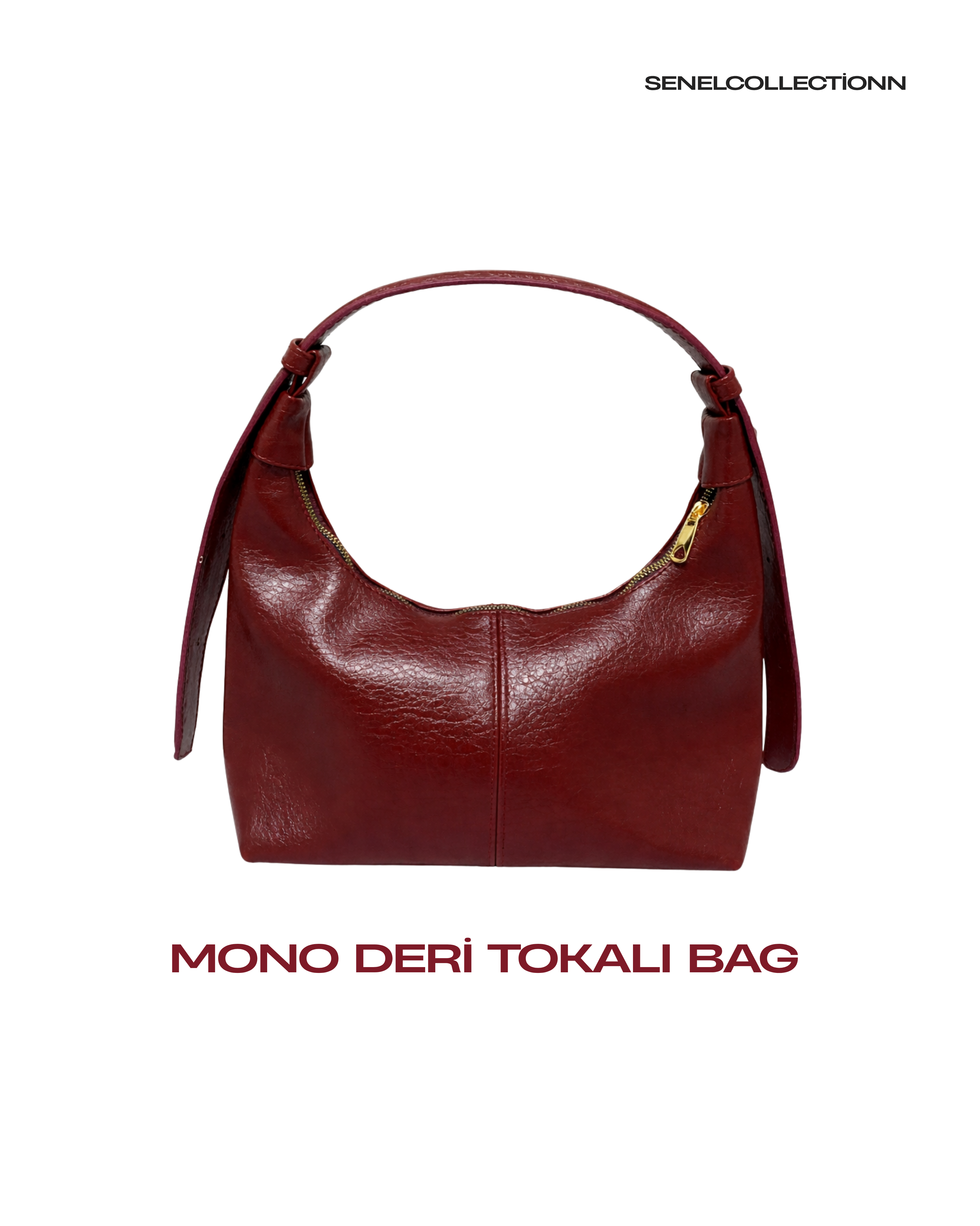 Mono Deri Tokalı Bag — Ay Siluetiyle Zamanşsız Şıklık